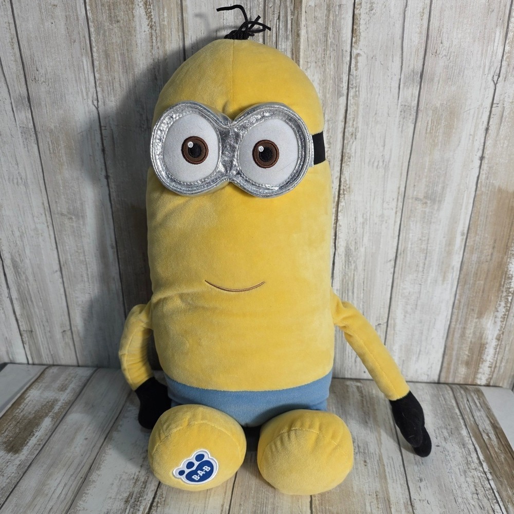 Build a Bear Workshop Minion Plush Toy Despicable Me Stuffed Animal Yellow Blue